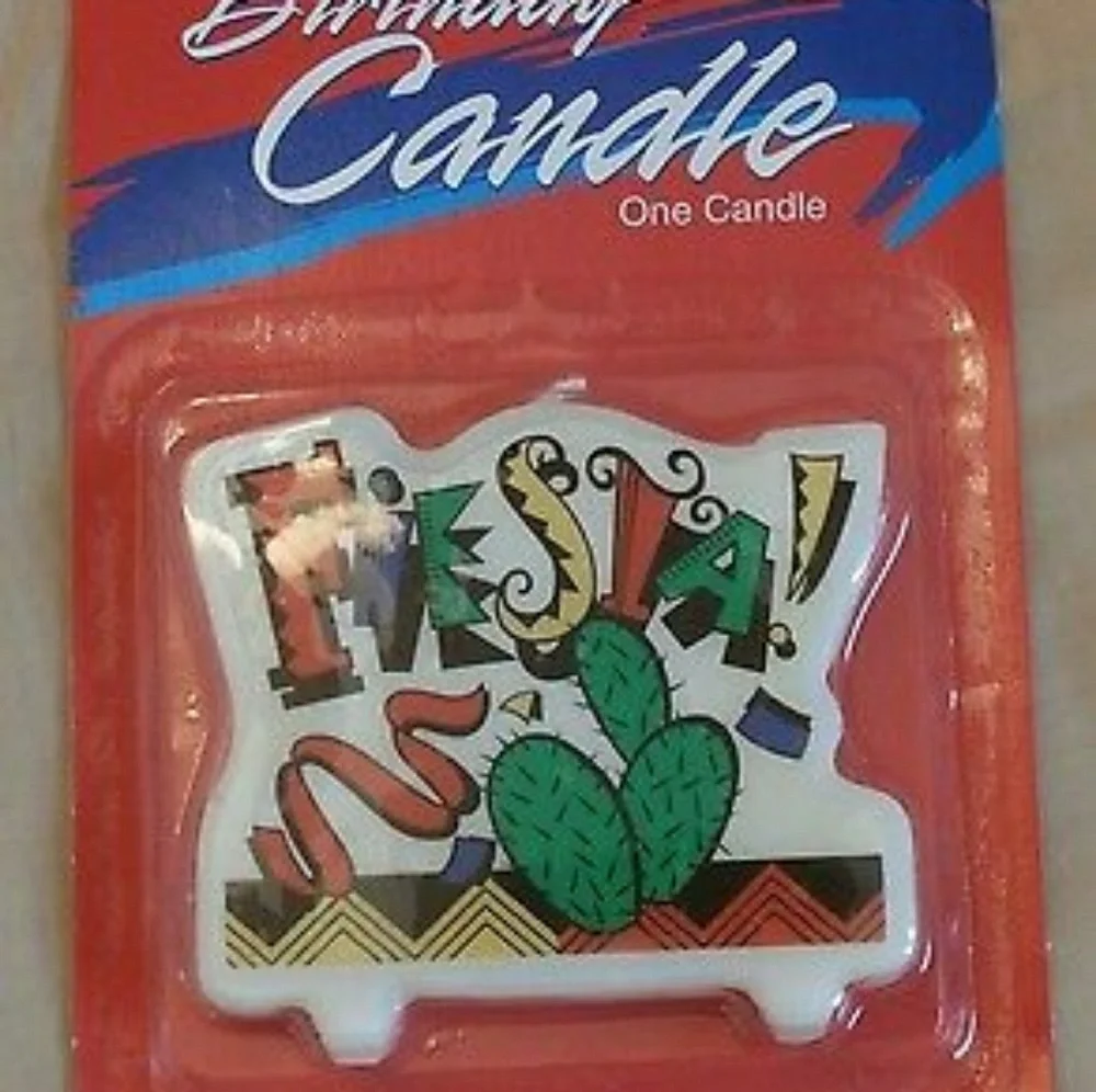 4 Fiesta Cake Topper Candles Party Supplies